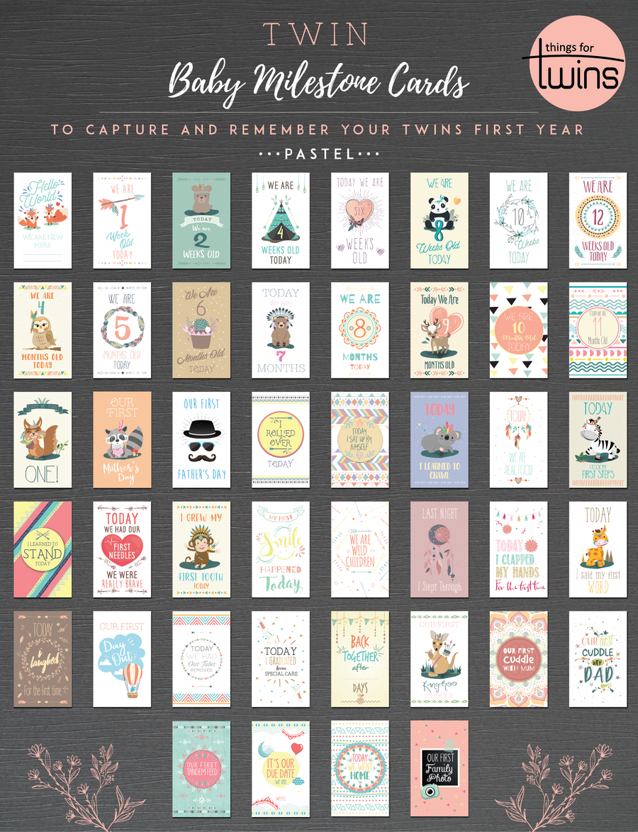 Twin Milestone Cards